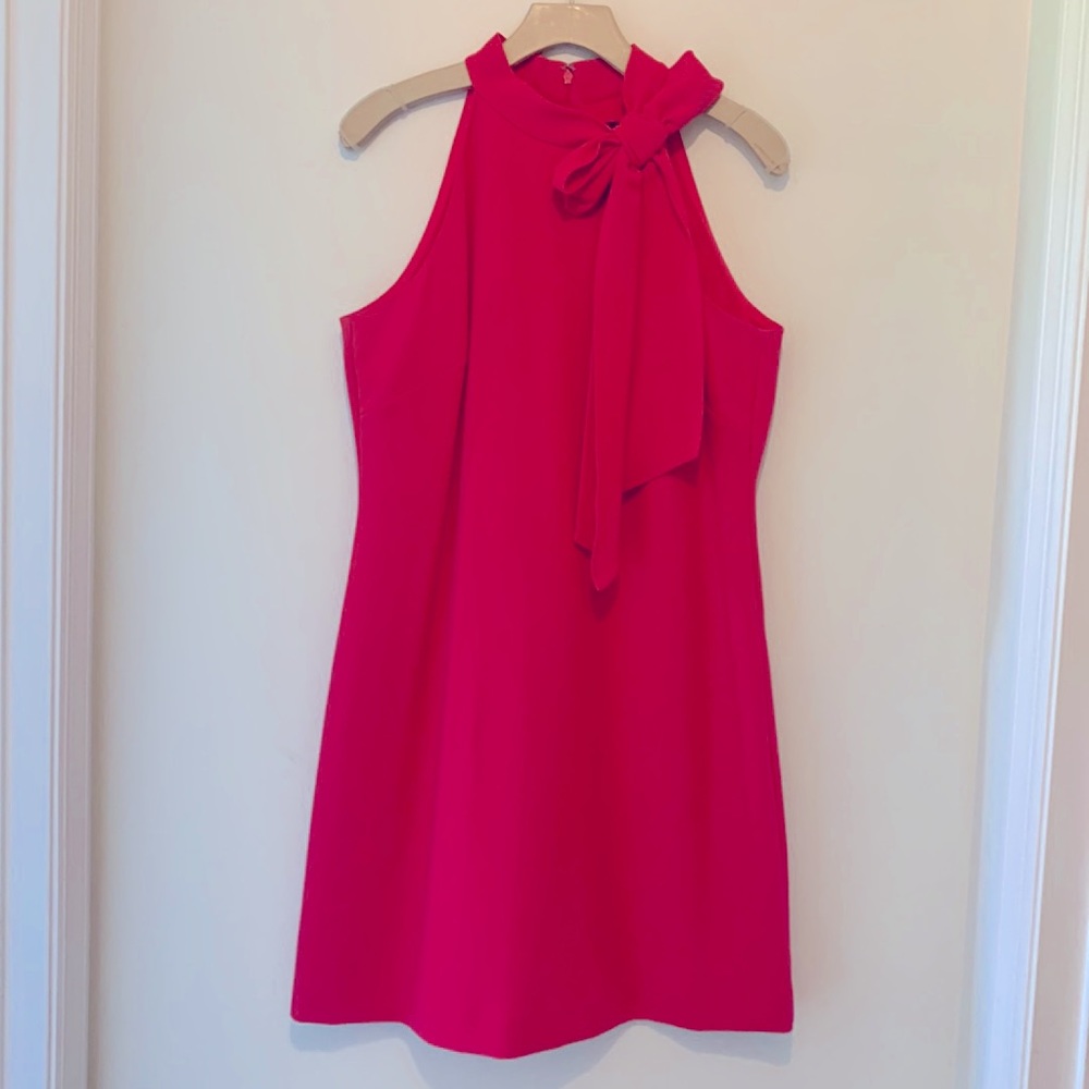 Vince Camuto sleeveless, halter, tie neck dress.
